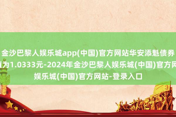 金沙巴黎人娱乐城app(中国)官方网站华安添魁债券最新单元净值为1.0333元-2024年金沙巴黎人娱乐城(中国)官方网站-登录入口