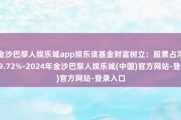 金沙巴黎人娱乐城app娱乐该基金财富树立：股票占净值比99.72%-2024年金沙巴黎人娱乐城(中国)官方网站-登录入口