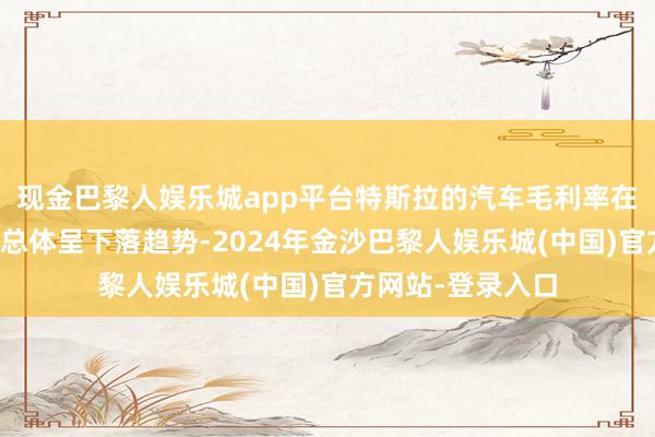 现金巴黎人娱乐城app平台特斯拉的汽车毛利率在以前十二个季度总体呈下落趋势-2024年金沙巴黎人娱乐城(中国)官方网站-登录入口